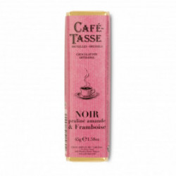 Barre de chocolat noir praliné framboise Café-Tasse - 45g