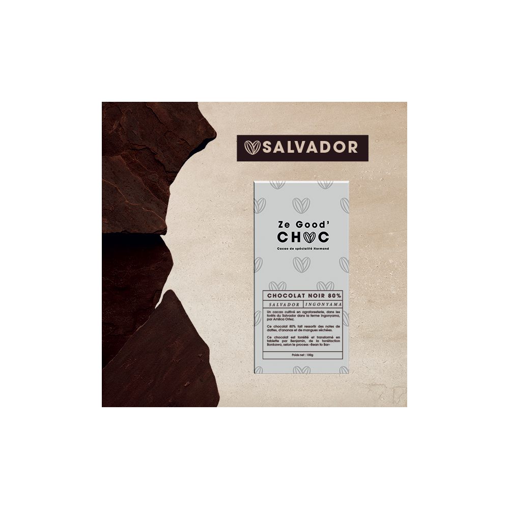 Tablette de chocolat noir bean to bar Ze'Good'Choc - Ingonyama