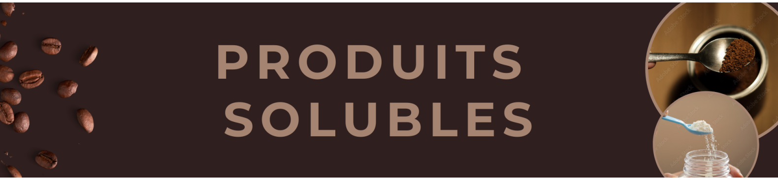 Café et chocolat soluble, lait en poudre, thés, potages, ...